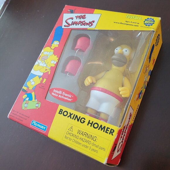 NEW Homer Simpson Playmates Boxing Homer Figure Toyfare Wizard The Simpsons NWT - Picture 2 of 7